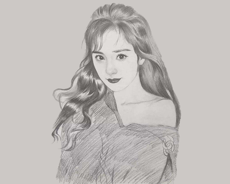 素描画UV打印效果图